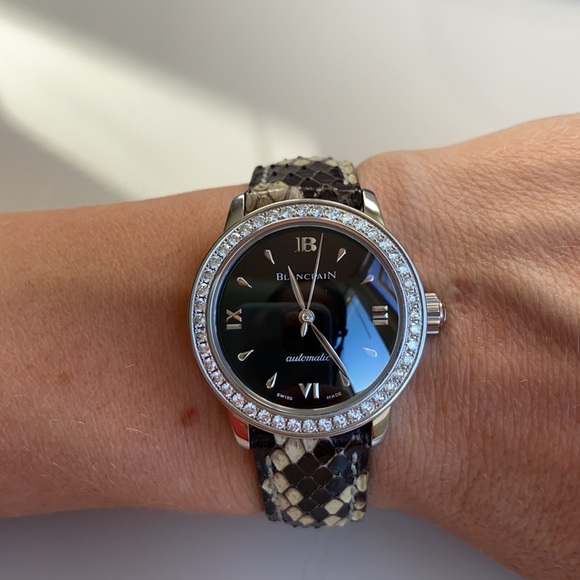 Vintage Blancpain Villeret Black Dial Diamond Watch - Picture 12 of 16